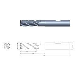 VHM Schaftfräser Überlang